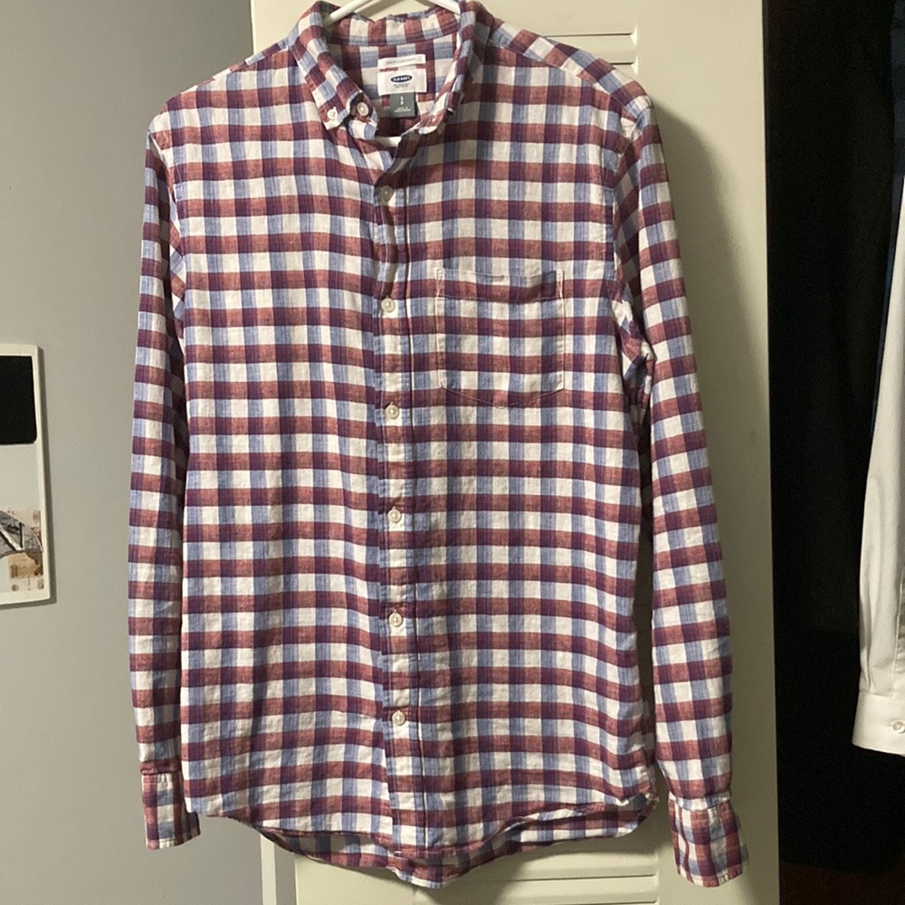 Old Navy Button Down Long Sleeve Shirt Slim Fit Size Small